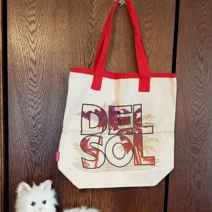 NWOT DELSOL color changing canvas tote